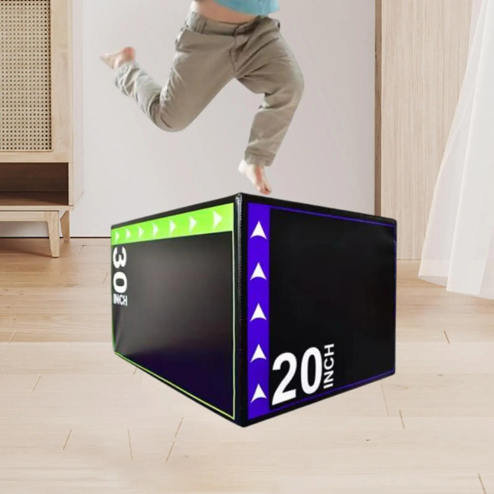 3-in-1 Rotatable Plyometric Box Jumping Exercise Trainer Workout Equipment With Anti Slip Surface High Density Foam Multiple Options G 602934670643094