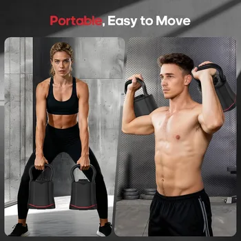 Adjustable Kettlebell Weight Set-Quickly Adjusts Weights Comfortable Grip Ergonomic Kettlebell Sets For Home Gym 5