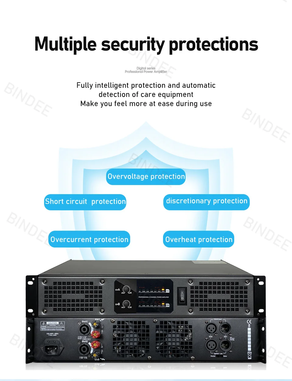 Professional digital amplifier for DJ wedding stage broadcast church home theater system KTV outdoor amplifier power audio power amplifier