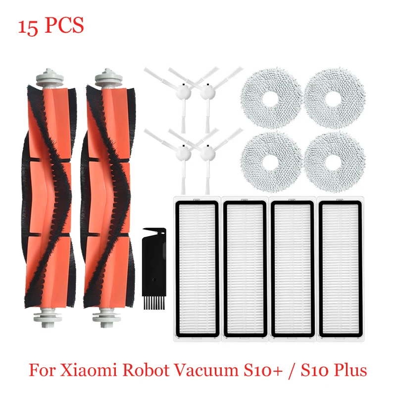 For Xiaomi Robot Vacuum S10+ / S10 Plus Robot Vacuums Cleaner Spare Parts  Main Side Brush Hepa Filter Mop Cloths Replacement - AliExpress