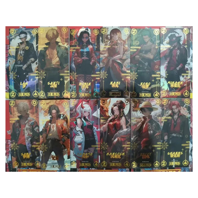 Anime One Piece Luffy Nami Nico Robin Yamato Boa Zoro Sanji Hancock Collectible Cards Christmas Birthday Gift Children's Toys 5