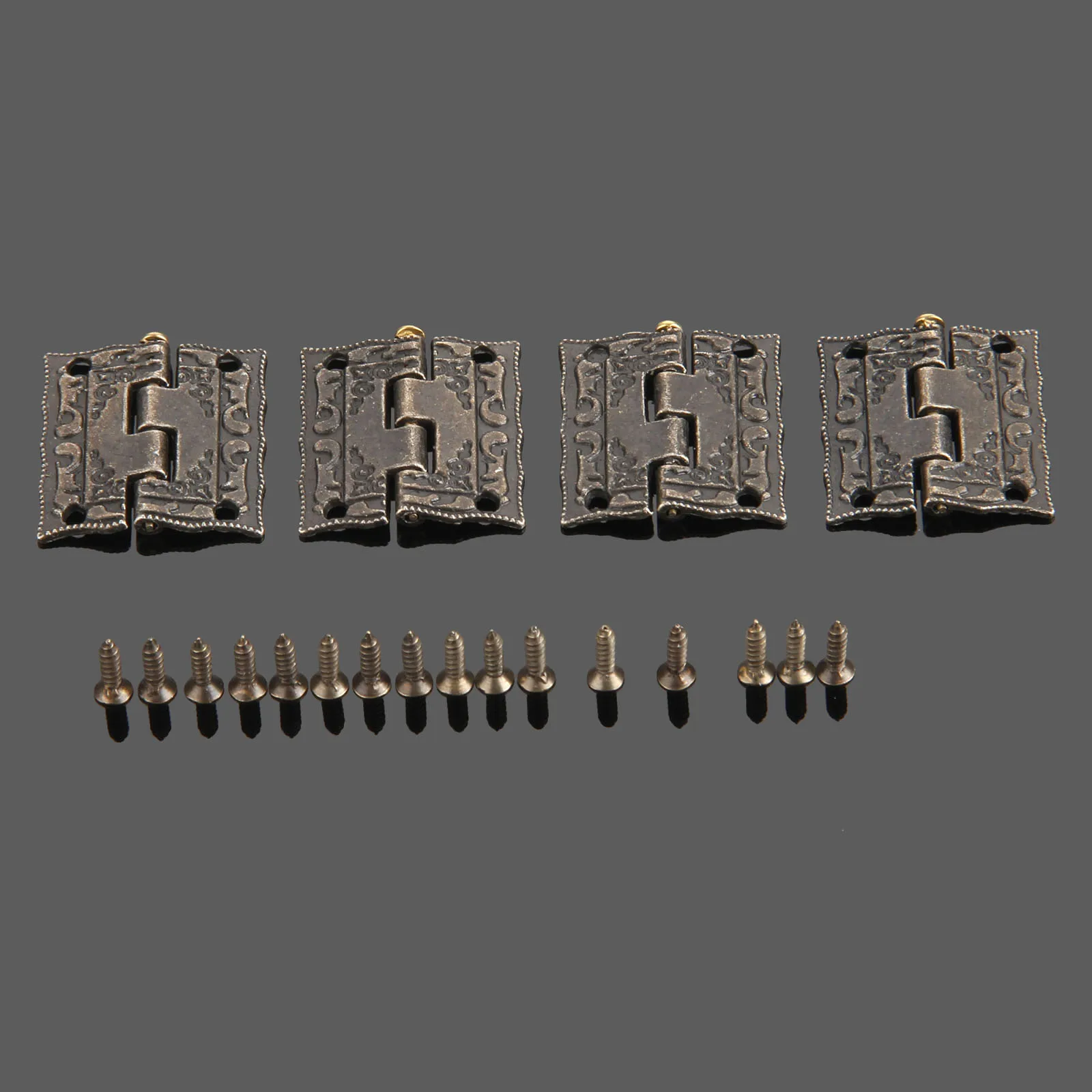 Vintage Jewelry Boxes Small Hinge Antique Bronze Cabinet Hinges furniture hinge cabinet hinges bronze butterfly hinges cabinet door hinges Furniture Accessories Furniture Fittings With Screws 4Pcs