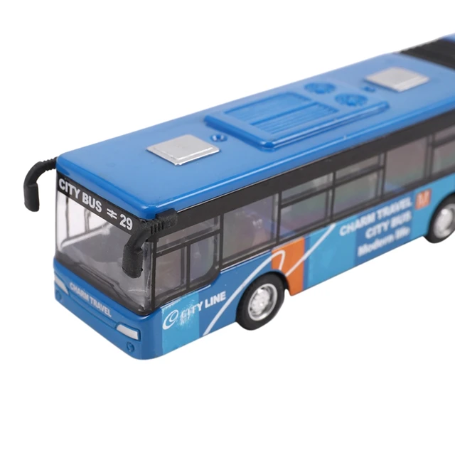 Children's Diecast Model Vehicle Shuttle Bus Car Toys Small Baby Pull Back Toys Electric Baby Cars Ride on Car Toys For Children 6
