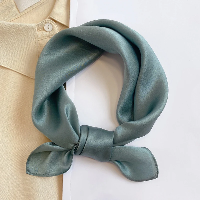 Silk Bandana Scarf - Luxury Square Wrap for Women High-Quality Kerchief Spring Fashion Shawl