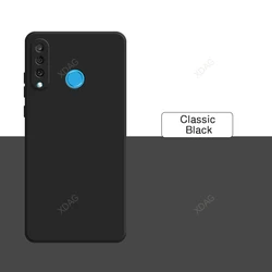 Shockproof Soft Liquid Silicone Protective Case for Huawei P30 Lite - Solid Color (Classic Black)