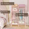 Clothes Rack for Kids, Baby, Students, and Children's Room, 4 Tiers Portable Metal Closet Clothing Rack, Small Garment Rack 4
