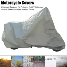 Waterproof Motorcycle Cover Universal Anti UV Protector All Season Rain Covering Motorbike Tarpaulin Coats