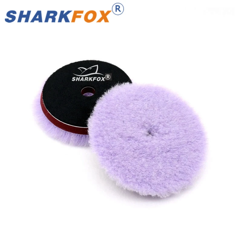 Sharkfox  5 Pieces/lot  5/6 Inch Wool Polishing Pad High Density Lambs Woollen Polish Buffing Pad Car Polisher Buffing Waxing 4