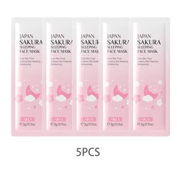 Hydrating & Repairing Night Facial Mask Set - 5-Piece Moisturizing Skin Care Collection (Sakura)