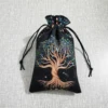 (Free Bag)1pc 29x29In Altar Tarot Card Tablecloth Divination Tree of Life Tarot Tablecloth  Playing Card Mat Velvet Tarots Bag 5
