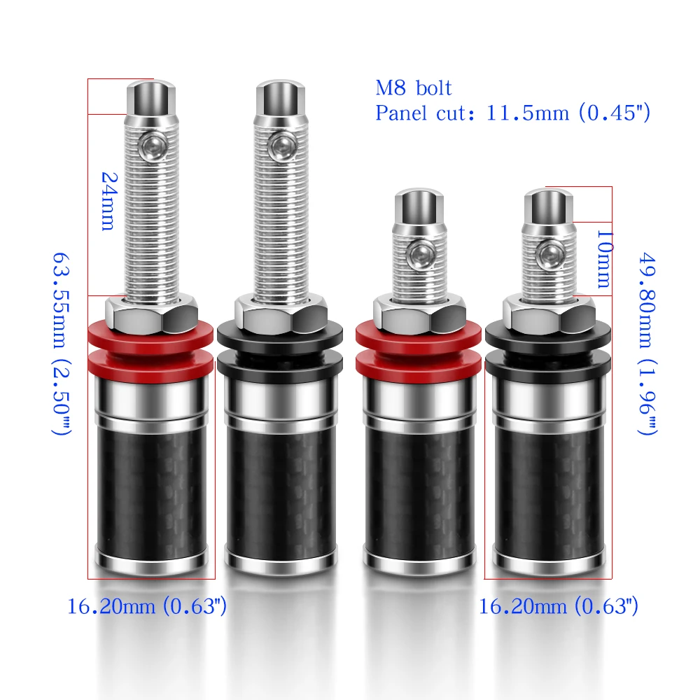 Y-luck E- 4 Pezzi HiFi Placcato Al Rodio Altoparlante Chiudibile - Foto 5