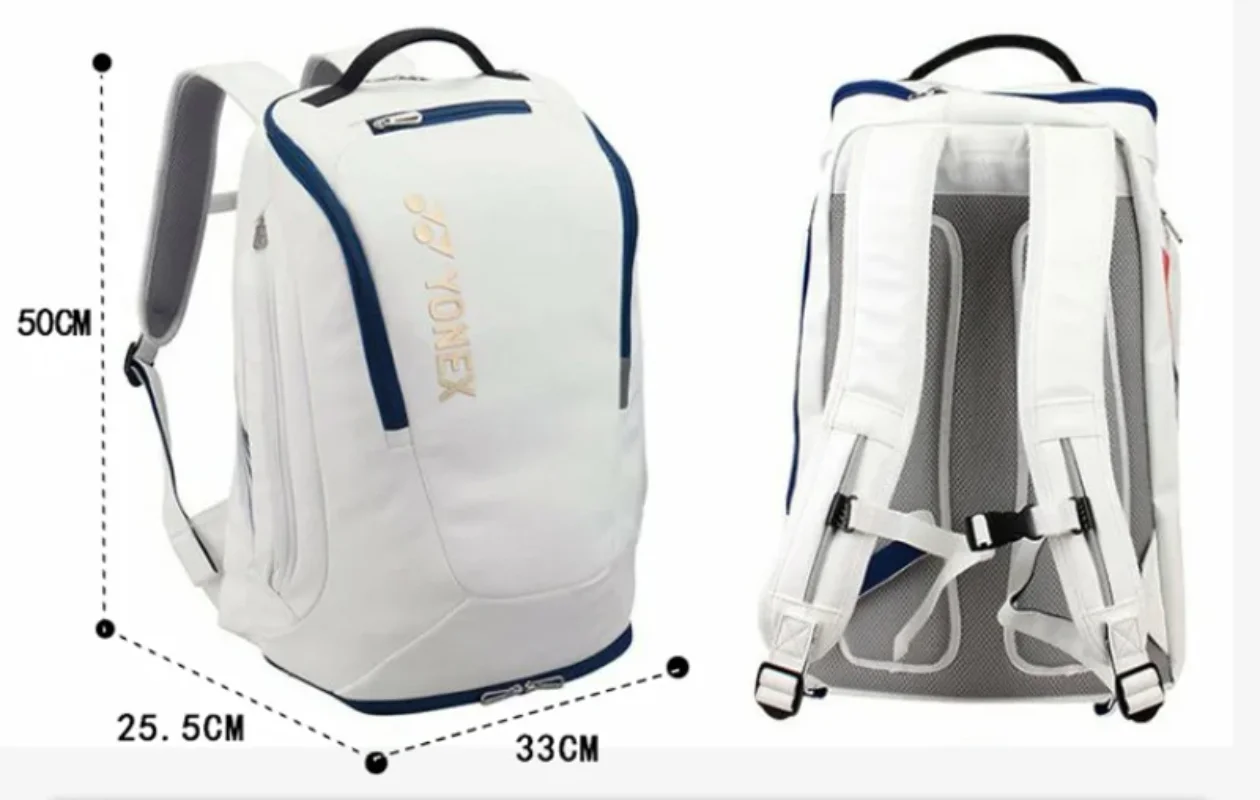 YONEX Badminton Racket Backpack Waterproof Sports 2pcs Tennis Shoulder Bag With Shoe Compartment Ergonomic Design For Unisex 3