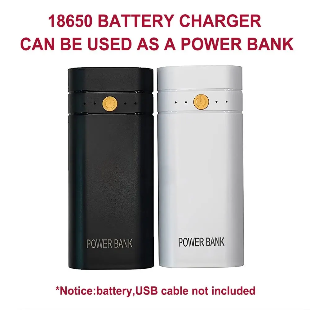 Custodia Power Bank Fai-da-te Con Display LCD - Caricabatterie 4 Slot 18650 - Torcia LED
