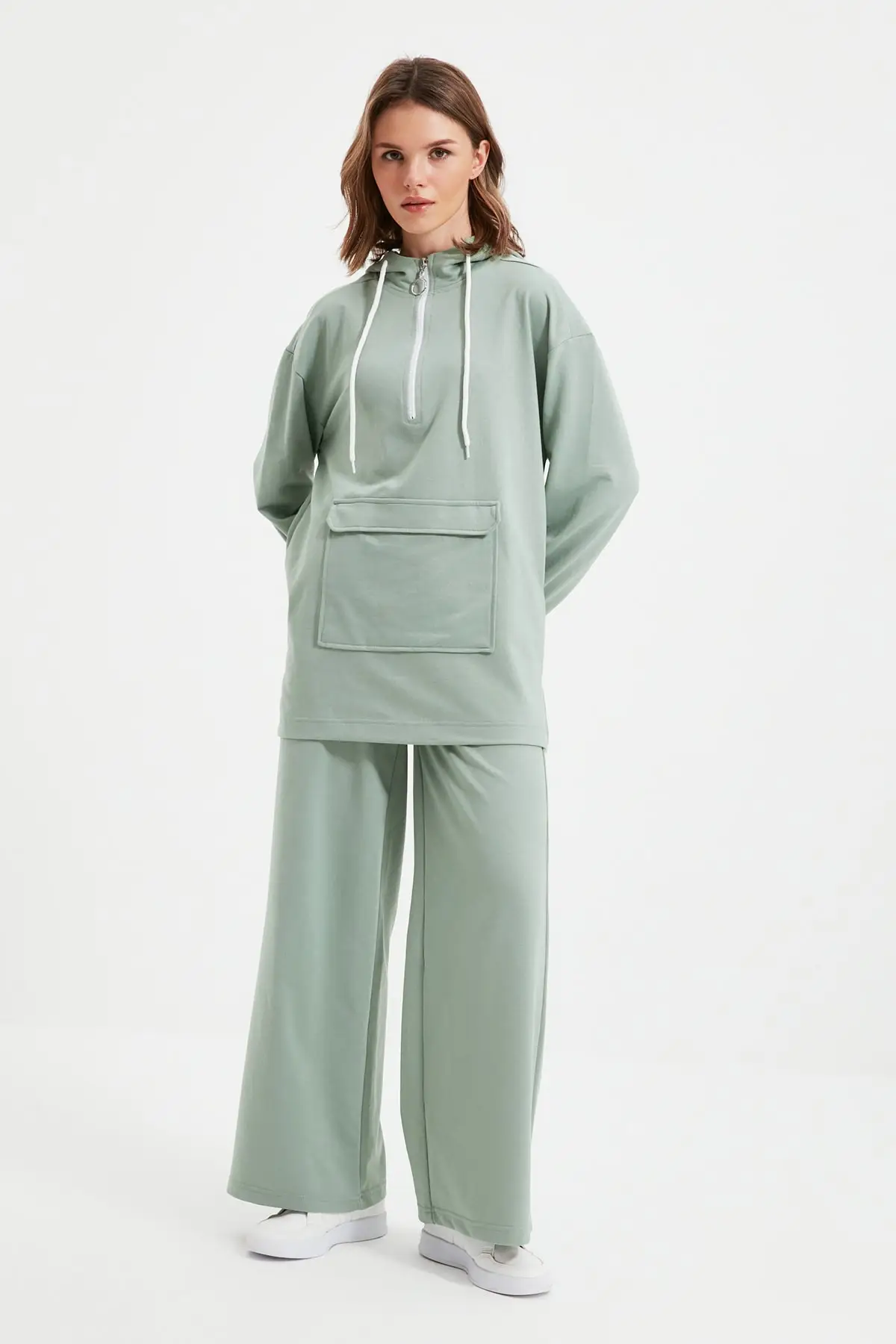 Trendyol Zipper Knitted Tracksuit Set TCTAW22EN0019 | Женская одежда