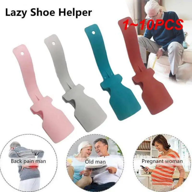 

1~10PCS Portable Lazy Shoe Helper Unisex Handled Shoe Horn Easy On And Off Easy Wear Help Old Man Pregnant Or Back Pain People