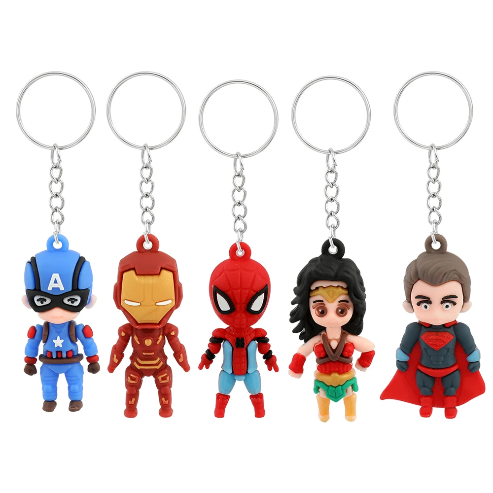 Iron Man Anime Cartoon Spiderman Keychain Zubehör Marvel Avengers Spiderman  Schlüsselanhänger Tasche Charms Kinder Schmuck Freundschaft Geschenk -  AliExpress