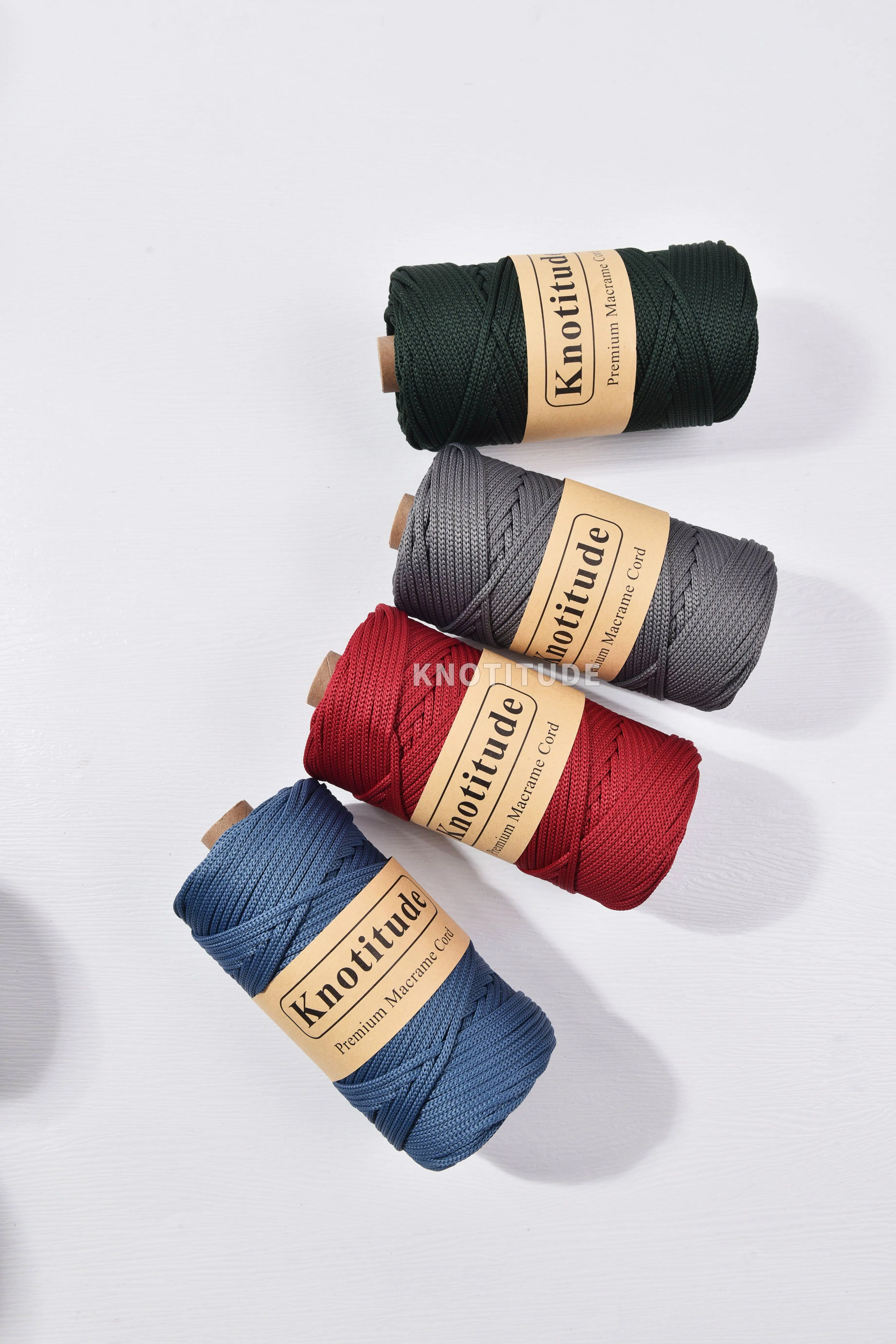 KNOTITUDE 4mm polyester knitting yarn macrame cord 300g