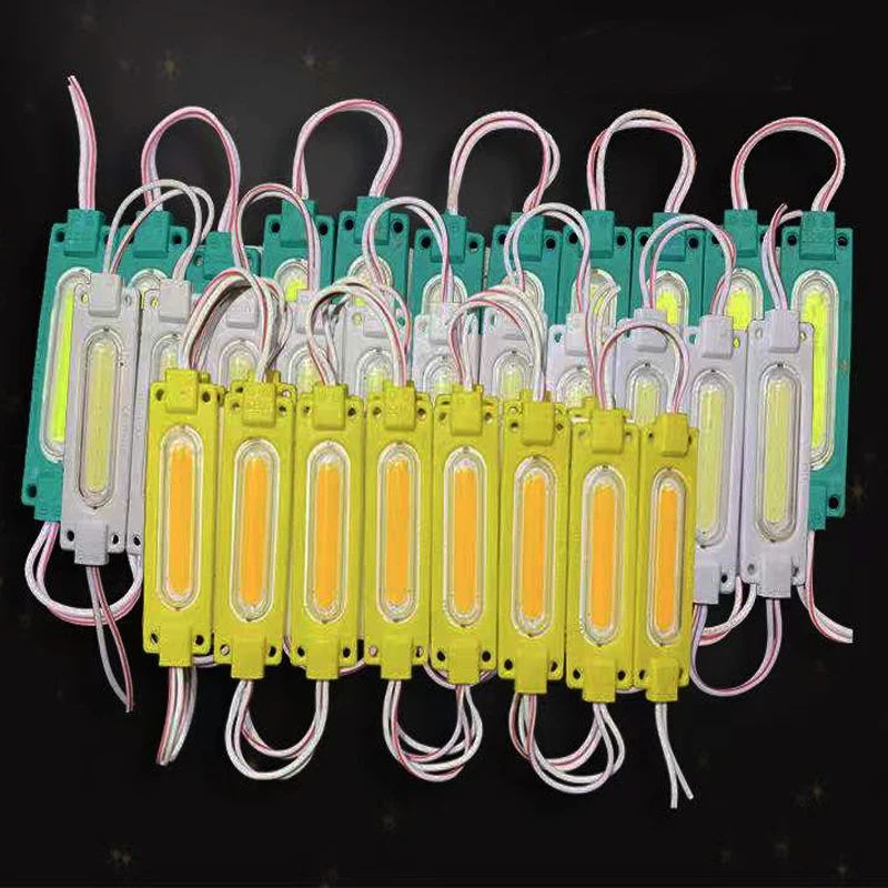 20PCS LED 방수 렌즈 COB 모듈 DC12V 2W 밝은 광고 라이트 박스 가스 모델 광원 트럭 장식 조명