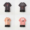 2025 Spider Man Print New Cartoon Short Sleeved Set For Baby Boys' Sportswear Summer T-shirt+shorts Children's 2-piece Set 1