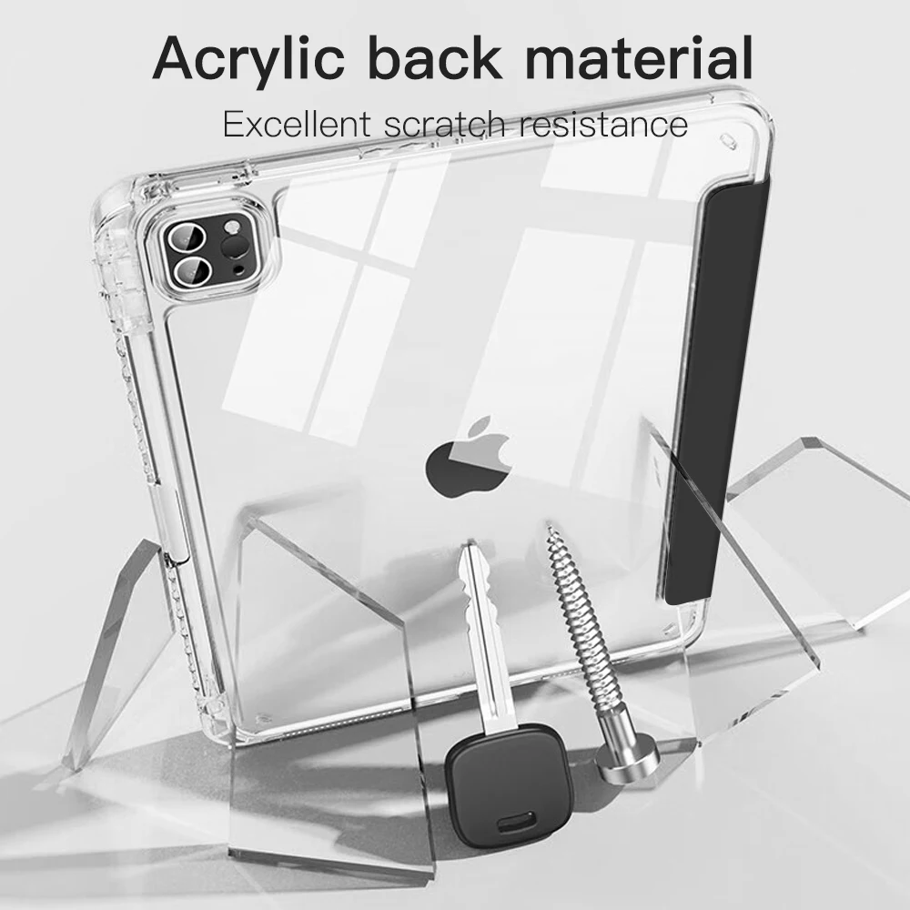 Acrylic Clear Back Trifold Hard Cover