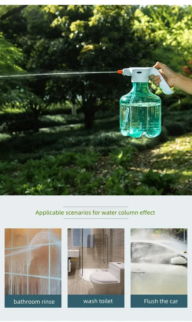 3L Electric Watering Kettle with Two Spray Modes Adjustable C-Interface Charging for Cleaning Disinfecting and Gardening Sprayer