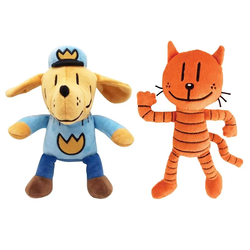 Set of 2pcs Dog Man Plush Toy Anime Petey Cat Puppy Stuffed Animal Cartoon Plushies Figures Pillow Kids Children Birthday Gift