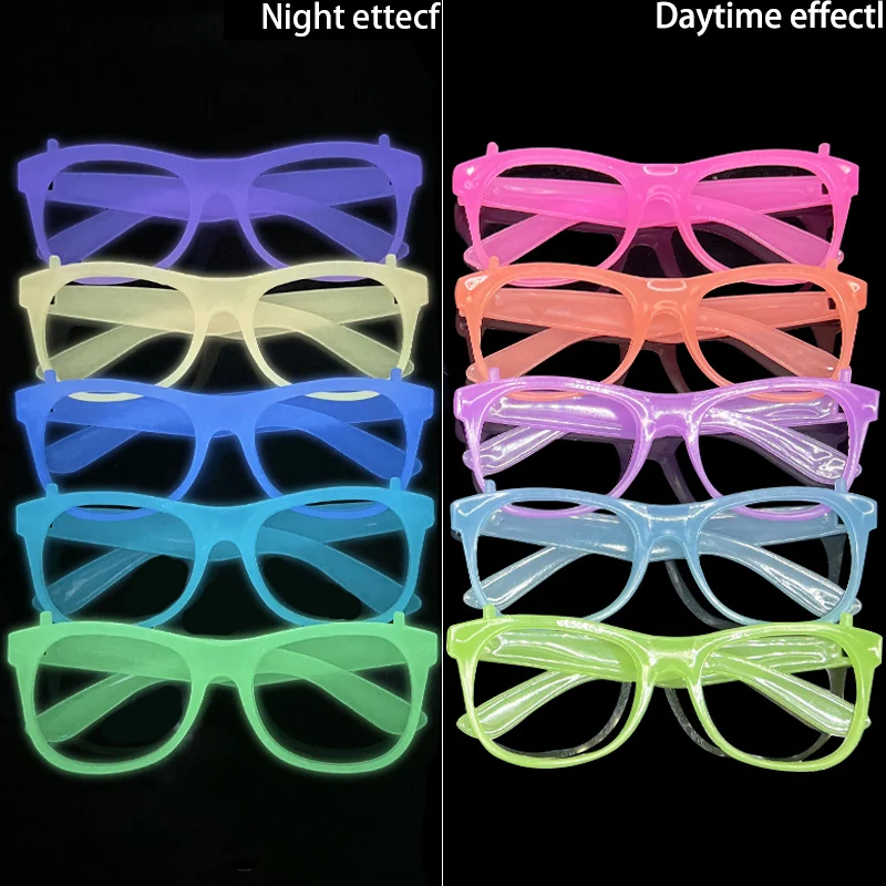 Glow in The Dark Glasses 5pcs Kids Birthday Party Favors Neon Party Decoration Supplies Christmas Wedding Luminous Props Gifts glow sunglasses glow glasses birthday party decorations