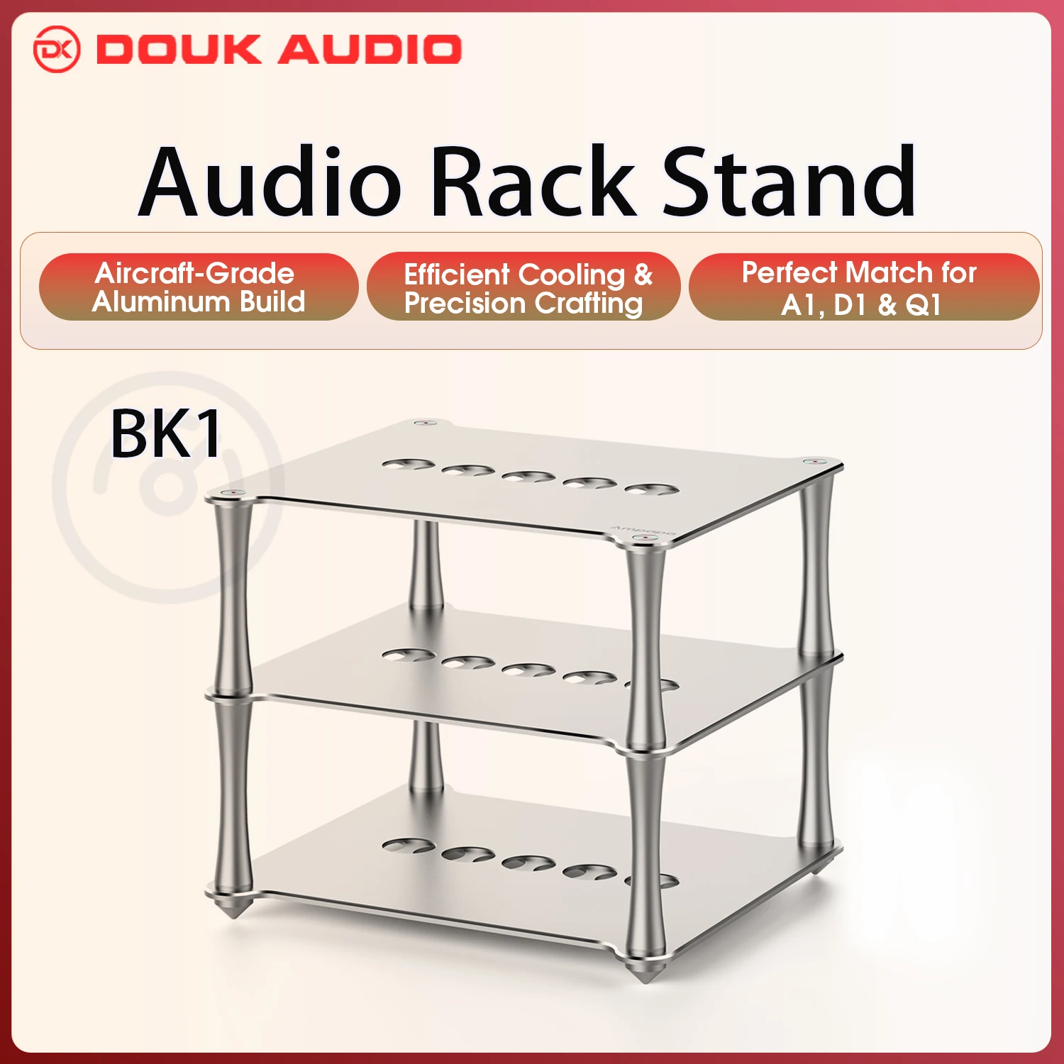 Ampapa BK1 HiFi Desktop Audio Stand Aluminum Rack for A1/D1/Q1 Stereo ...