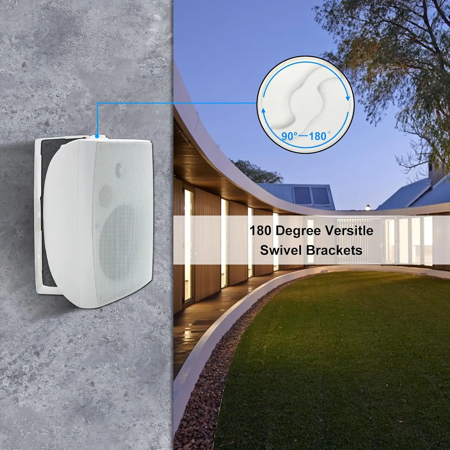 Altoparlanti Esterni 6.5 Pollici 800W - 2 Coppie Impermeabili Per Parete, Ideali Per Giardino, Piscina E Interni - Foto 9