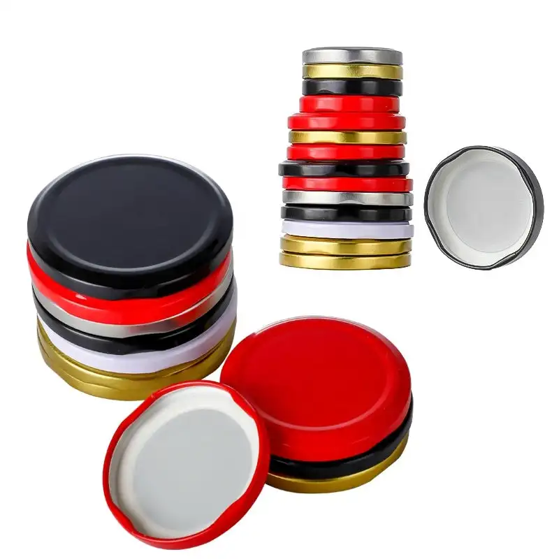 Factory Produced Tin Cap Lid for Glass Jars and Bottles Family Size Various Color 12pcs-Kit