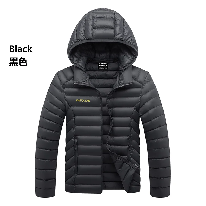 New Fisherman Down Jacket Men Winter Outdoor Fishing Warm Coat Thickened Hooded Long-sleeved Fishing Jacket Plus Size 6XL