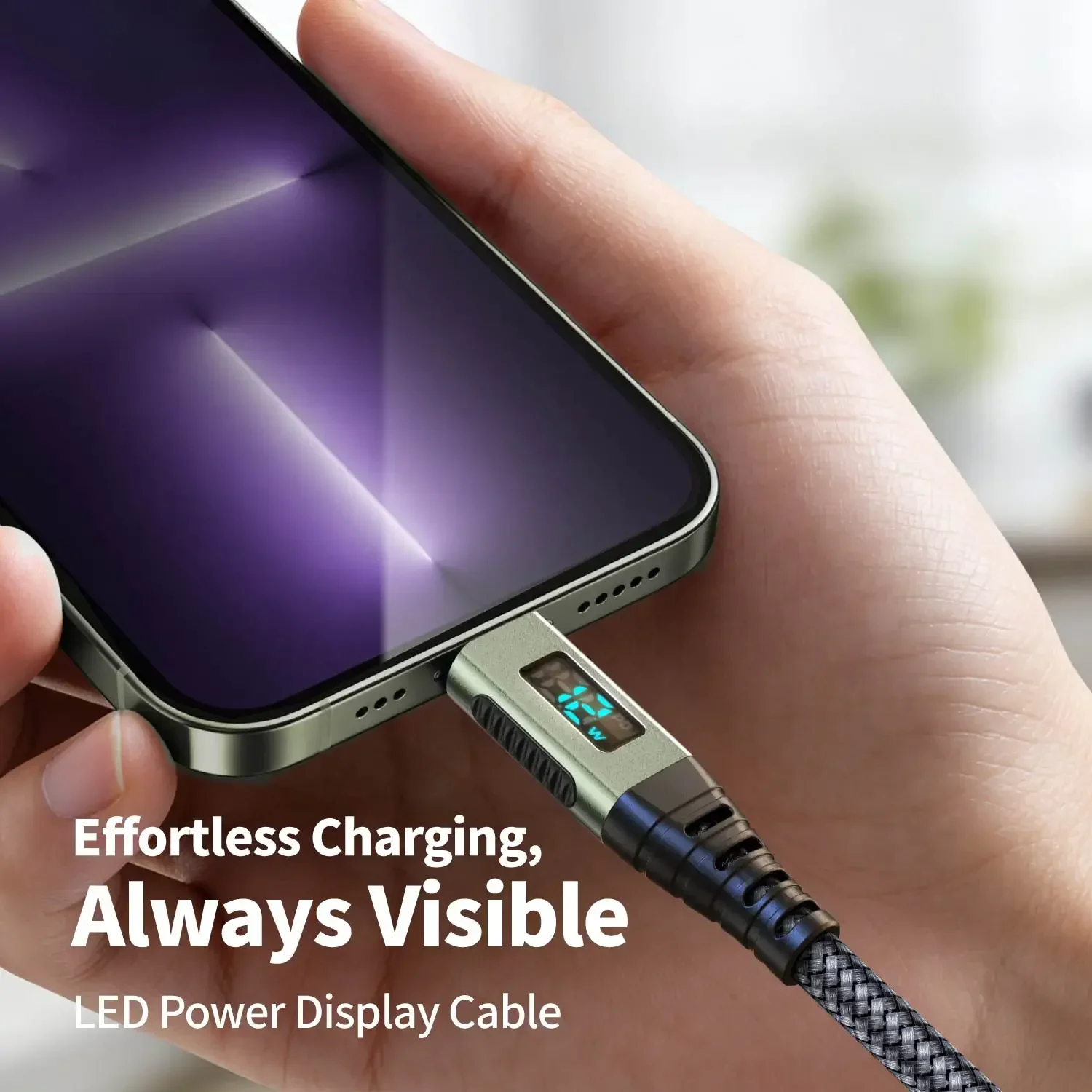 Premium MFi Certified Lightning Charger Cable - Fast 2.4A Charging with Extended Length