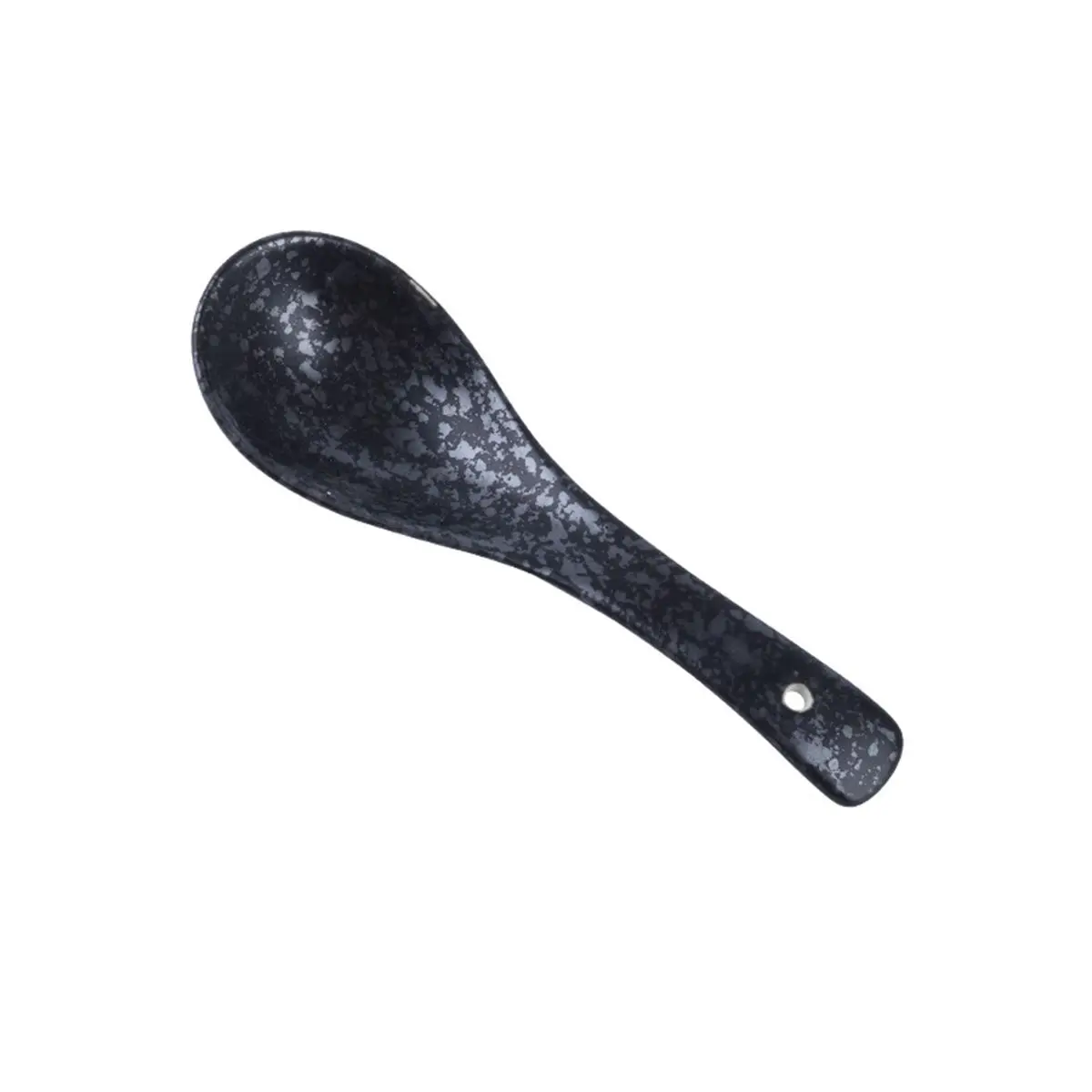 Soup Spoon Japanese-style Ceramic Handpainting Lotus Willow Underglaze Children's Rice Kitchen Tableware