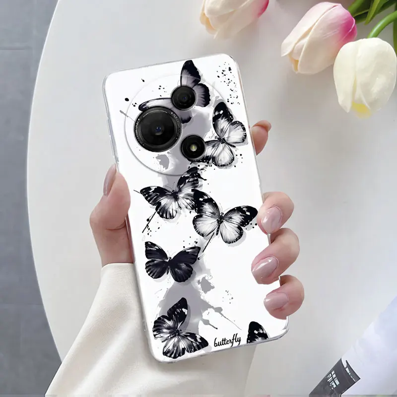 Flower Marble Clear Soft Silicone Phone Case - Enhanced Protection and Style