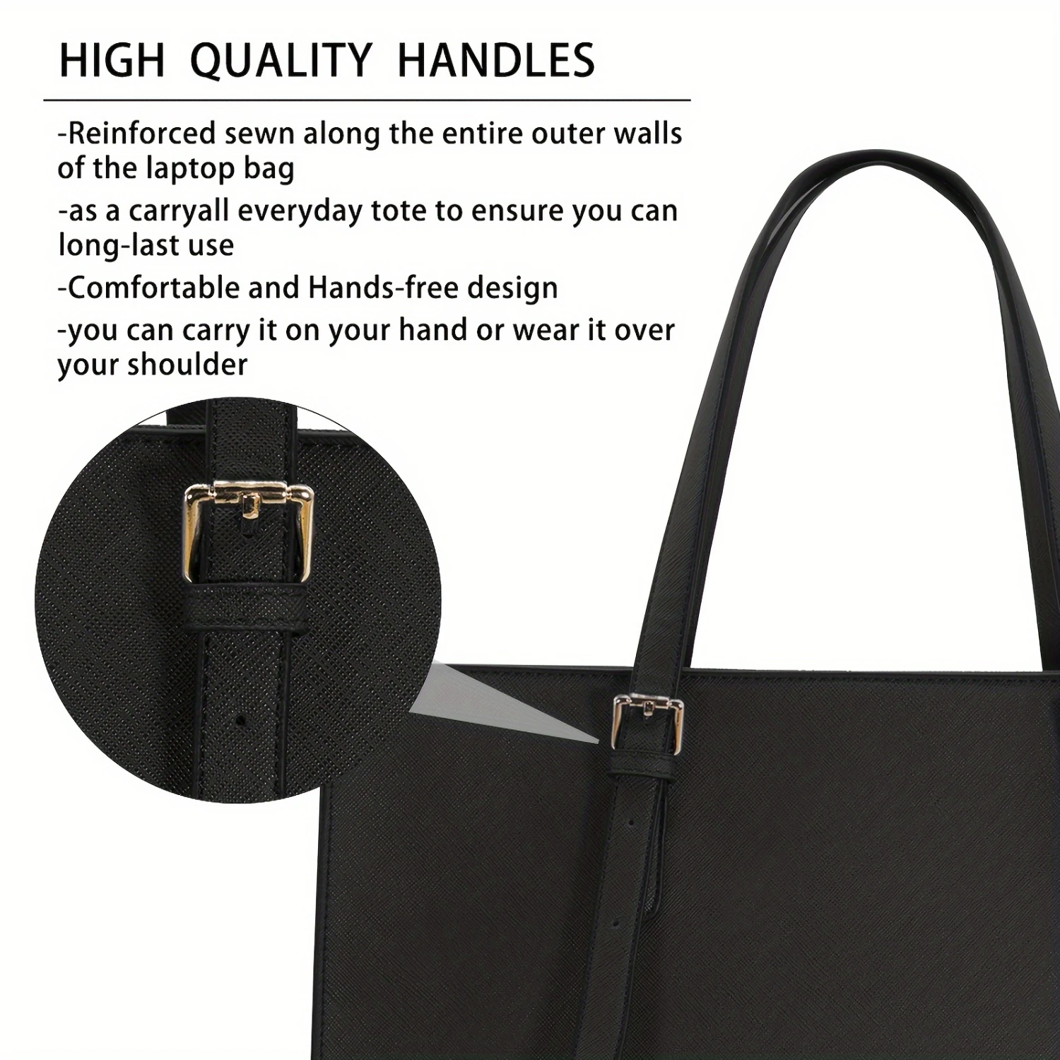 Bag For Women Lightweight Faux Leather 15.6 Inch Computer Tote Bag Business Office Briefcase Large Capacity Handbag Crochet eyes