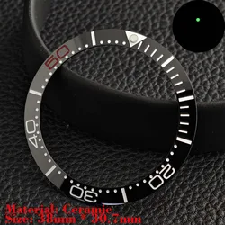Ceramic Luminous Bezel Insert for Men's Watch - Premium Replacement Accessory (65)