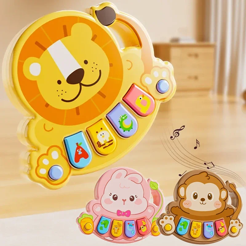 Hudební hračky pro děti s elektronickým klavírem Výuka hudby Lion Music Hračky pro miminka Multifunkční elektronické hudební