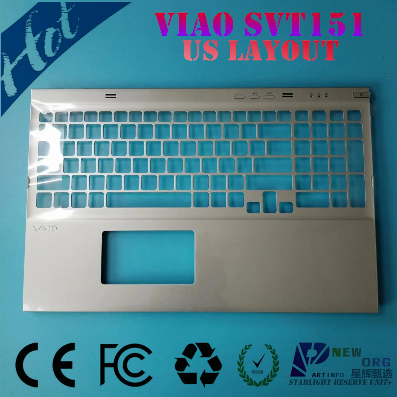 

NEW ORG laptop palmrest Top upper cover for Sony Vaio SVT151 SVT151A11L SVT15112CXS US Layout Sliver 604YH01