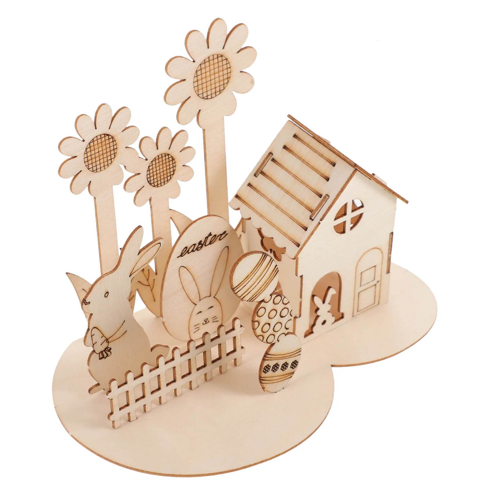 

3D Puzzle Rabbit Children Toys Wood Puzzles for Easter Kids Wooden Toddlers Ages 1-3