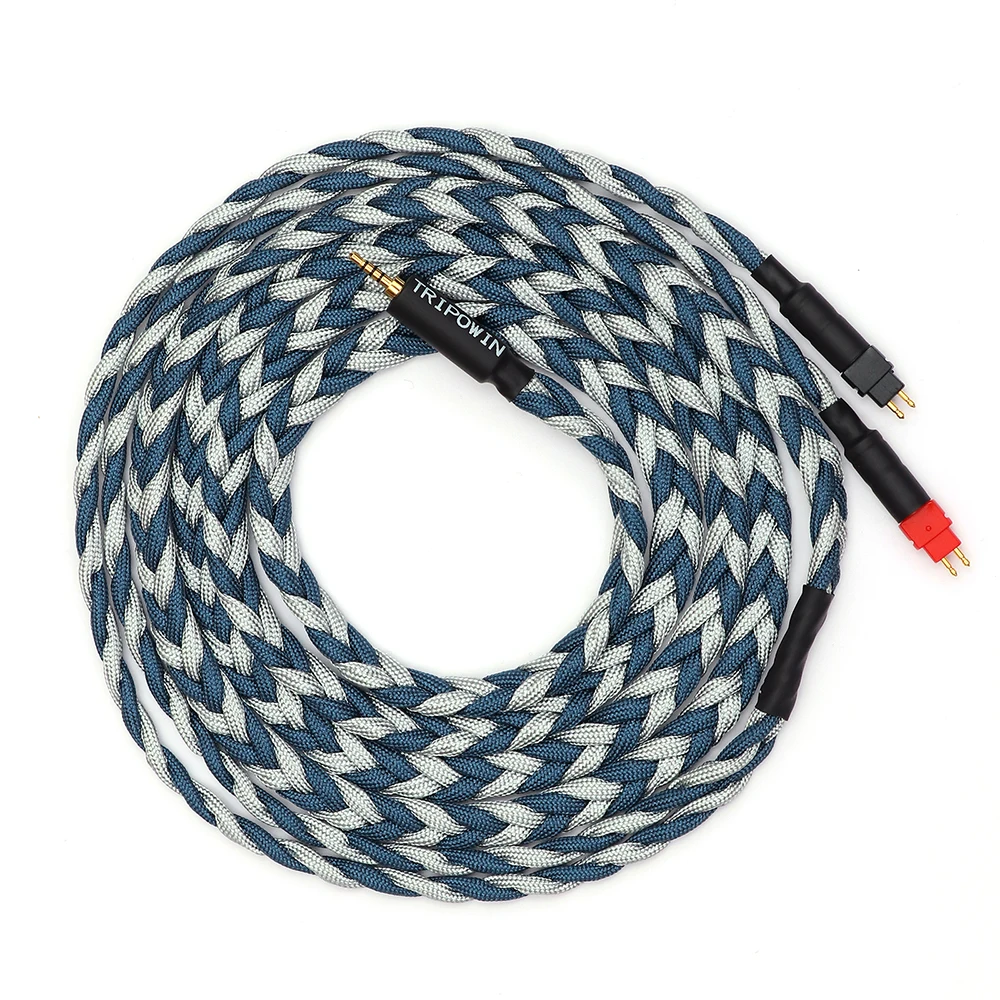

Tripowin GranVia 26AWG 36 Strands x 4 Core Handmade Headphone Replacement Cable for HD650 HD580 HD800 HIFIMAN ANANDA Gray