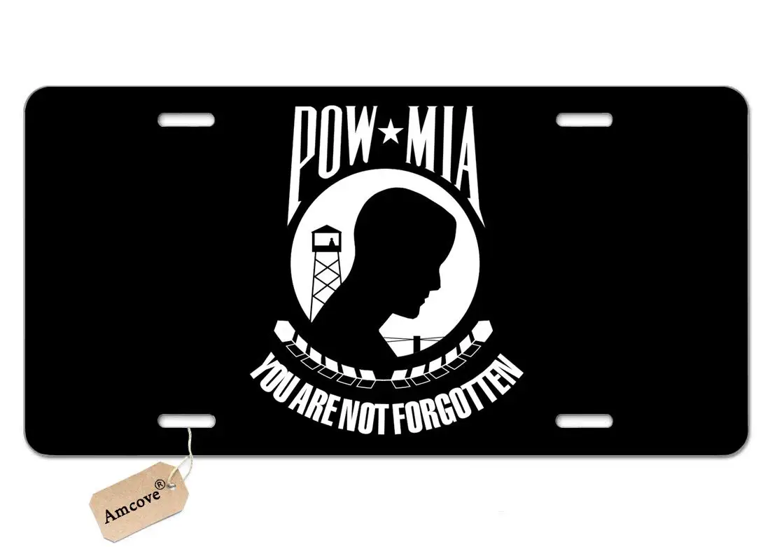 POW MIA номерной знак вы не забываете, декоративный автомобильный передний номерной знак, туалетный знак, металлический автомобильный номерной знак, алюминиевый Новый Licen
