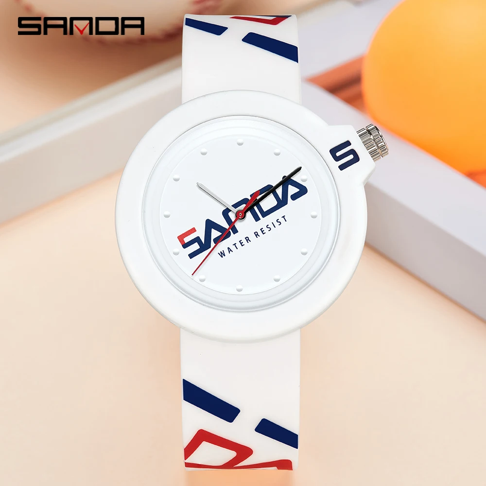 

SANDA 2023 New Hot Sale Ladies Fashion Personality Simple Watch Luxury Leisure Sports 50M Waterproof Trend Dial Quartz Clock3201