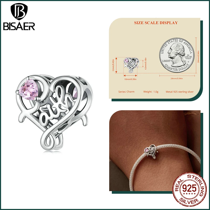 Charm In Argento 925 Con Zirconia 5A JABEDE, Ciondolo A Perla Per Bracciale Europeo O Collana, Regalo Per Donna