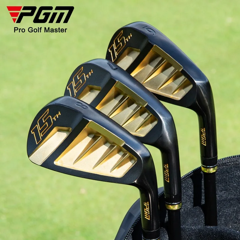 

PGM Men 7 Irons Golf Clubs Profession Practicing Clubs S/R/SR Class Upgraded Surface Soft Iron Forging Low/high Bounce TIG039