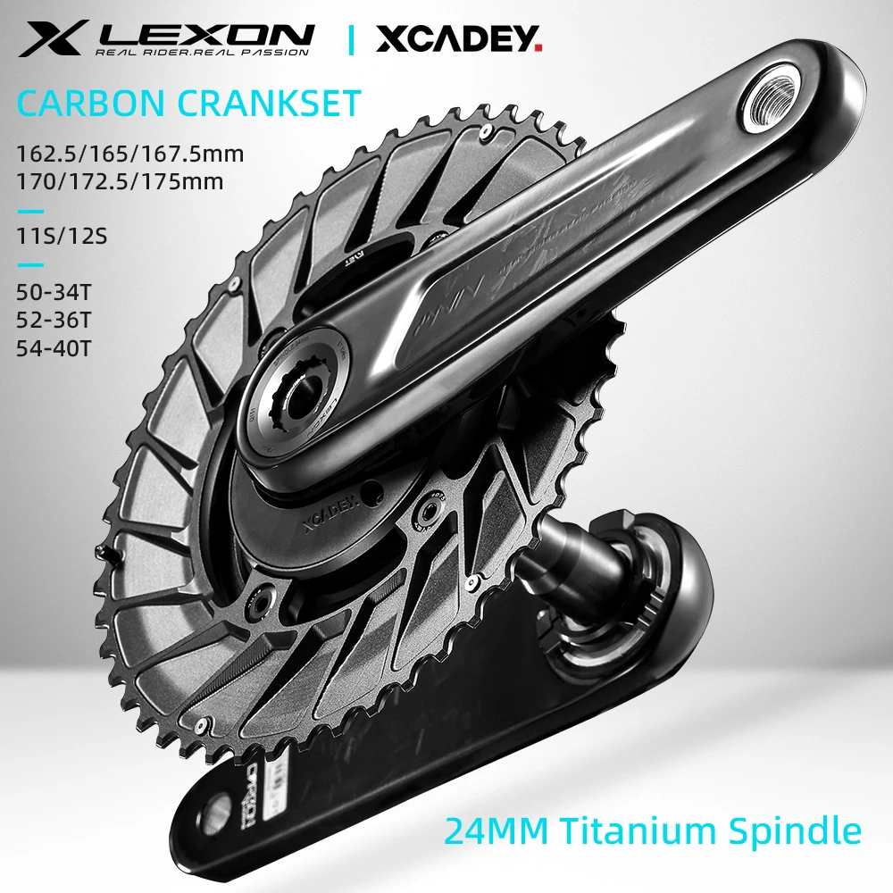LEXON ロードカーボンクランクセット 362 グラム 24 ミリメートル