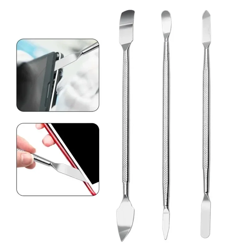 

3pcs Metal Disassemble Crowbar Metal Steel Pry Phone Hand Tool Set Universal Mobile Phone Repair Opening Tool