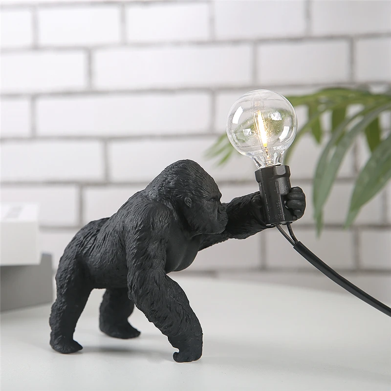 Table Lamps Nordic King Kong Resin USB Customizable Animal Lamps