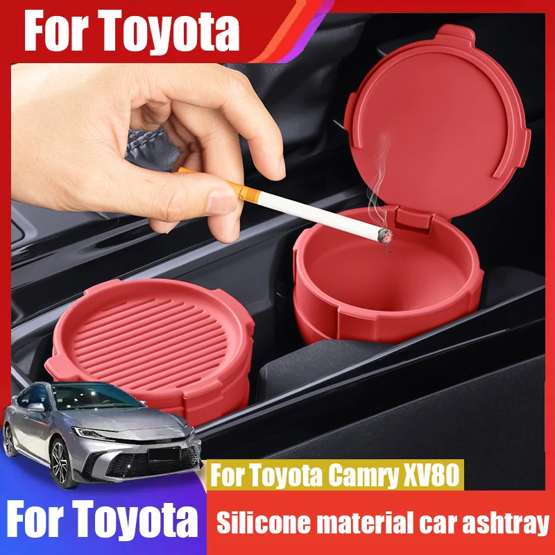 토요타 하이랜더 XU70 캠리 XV80 RAV4 XA50 2022-2025 차량용 뚜껑이 있는 다기능 재떨이