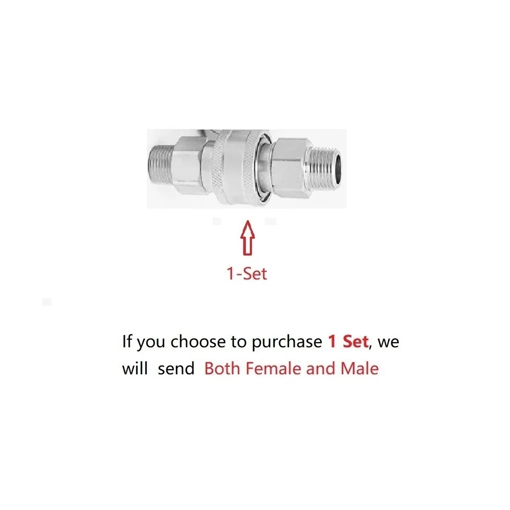1 Set M14 X 1.5mm Hydraulic Quick Connect Coupler - Female Thread, Carbon Steel 9 thumbnail image