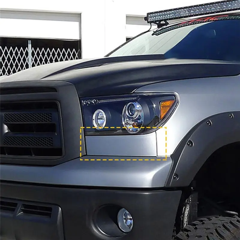 강력한 1쌍 전면 하단 헤드라이트 필러 트림 플레이트 부품 539320C901 539310C901 토요타 세쿼이아 2007-2013 연장용